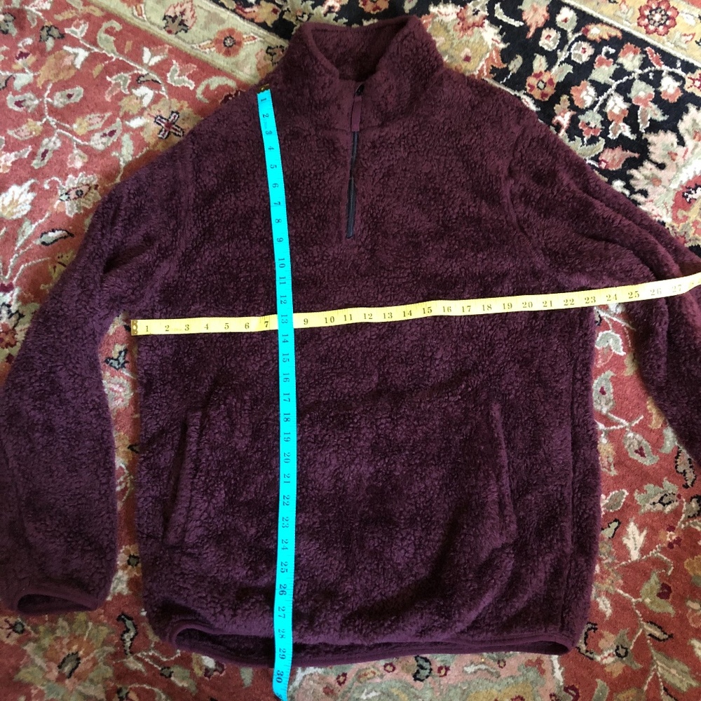 NWT SUPER SOFT Half Zip Sweatshirt Maroon Men's Size Large Longfellow & Co - Picture 8 of 8